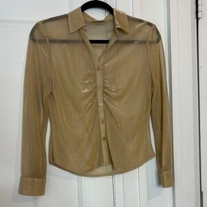 Gold button up